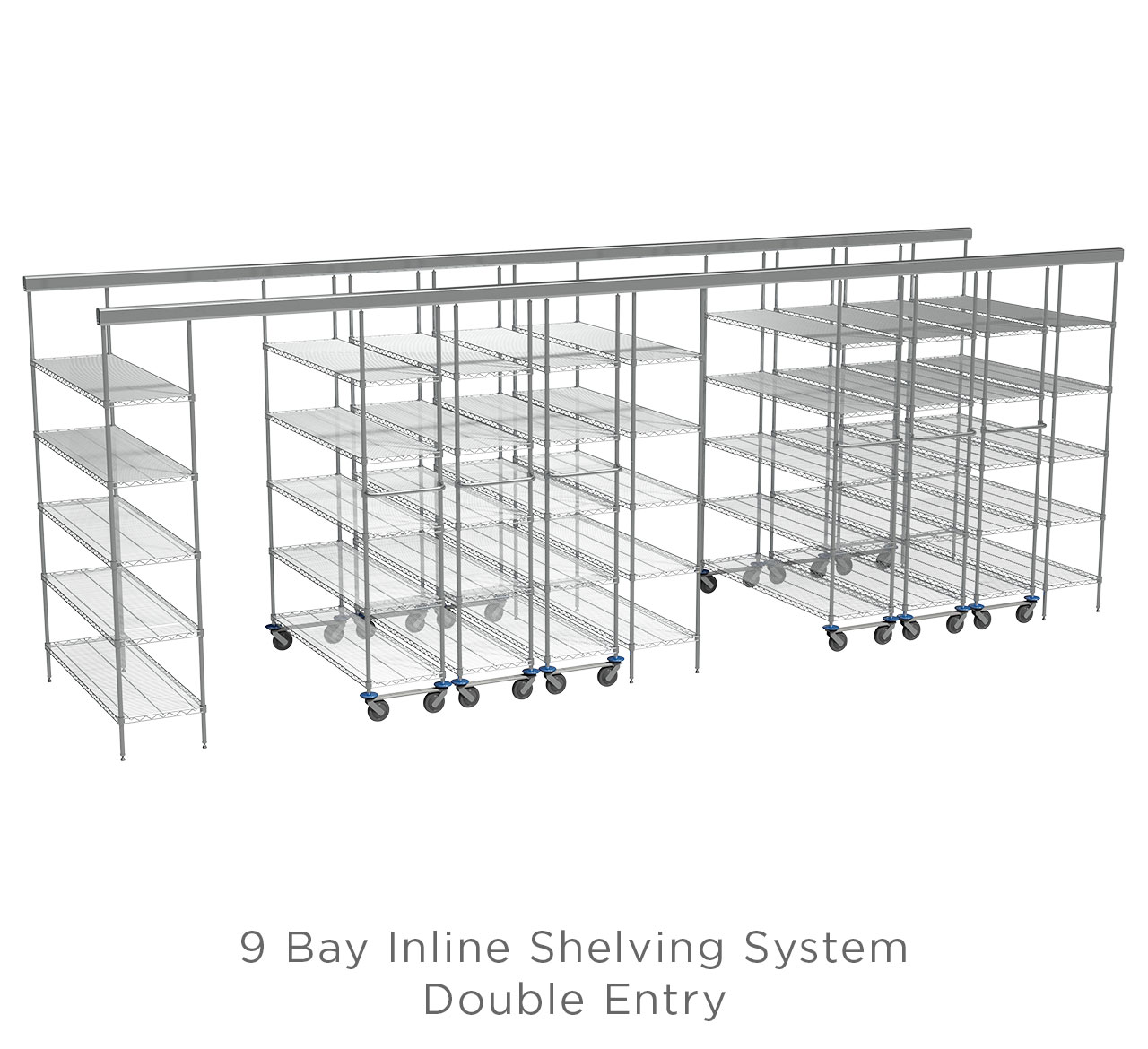 SURGISPAN® Inline Shelving SystemSURGISPAN® Inline Shelving System - 9 Bay Double Entry SURGISPAN® Inline Shelving SystemSURGISPAN® Inline Shelving System - 9 Bay Double Entry