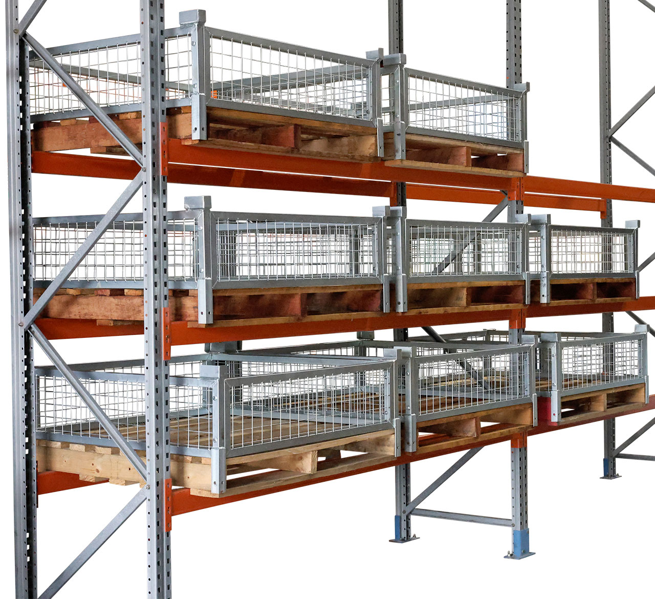 Mesh Pallet Retainers -On Pallet Racking Mesh Pallet Retainers -On Pallet Racking