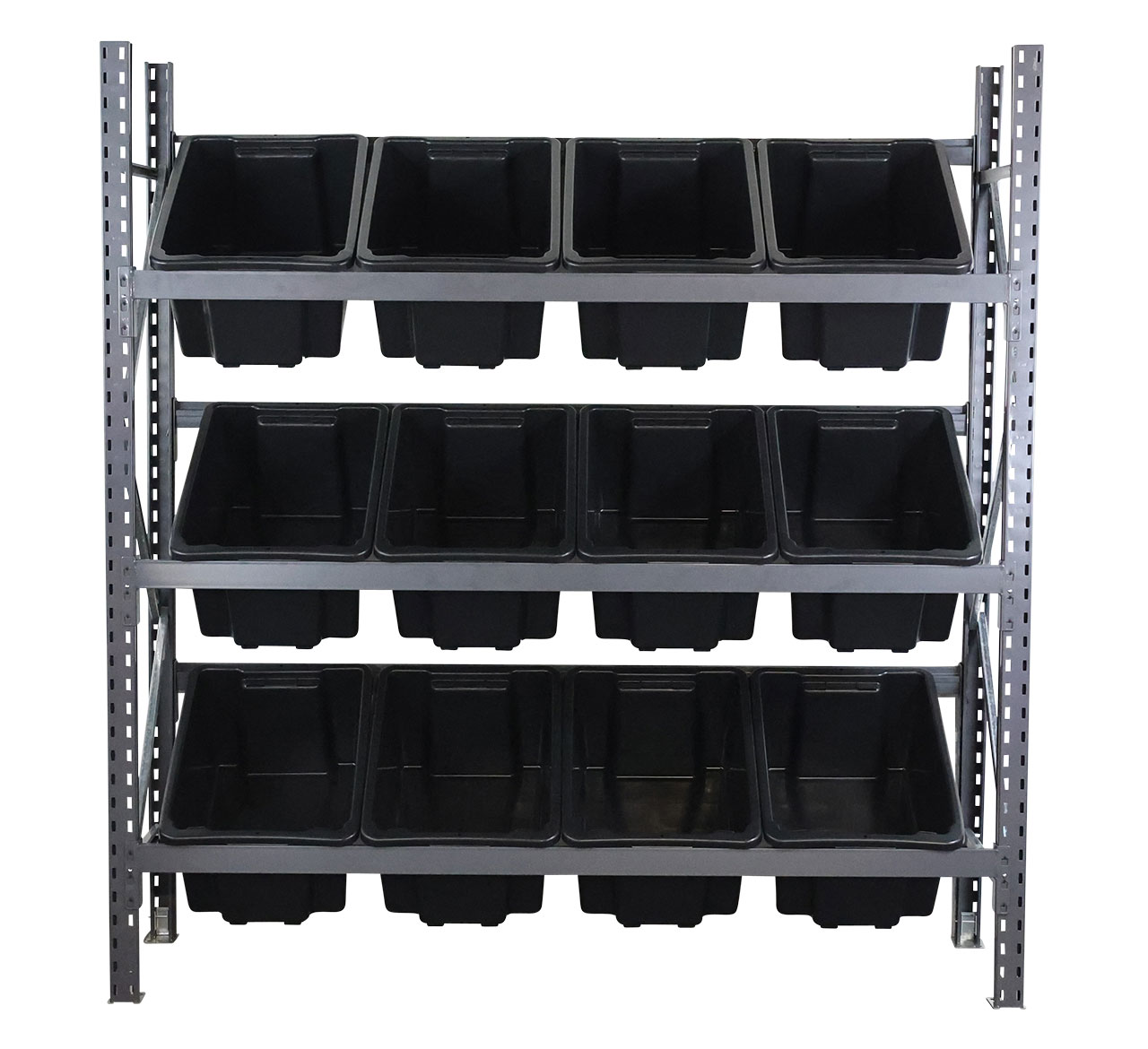 STACKRACK® 52L x 12 Black TUFFTOTE® Bins STACKRACK® 52L x 12 Black TUFFTOTE® Bins