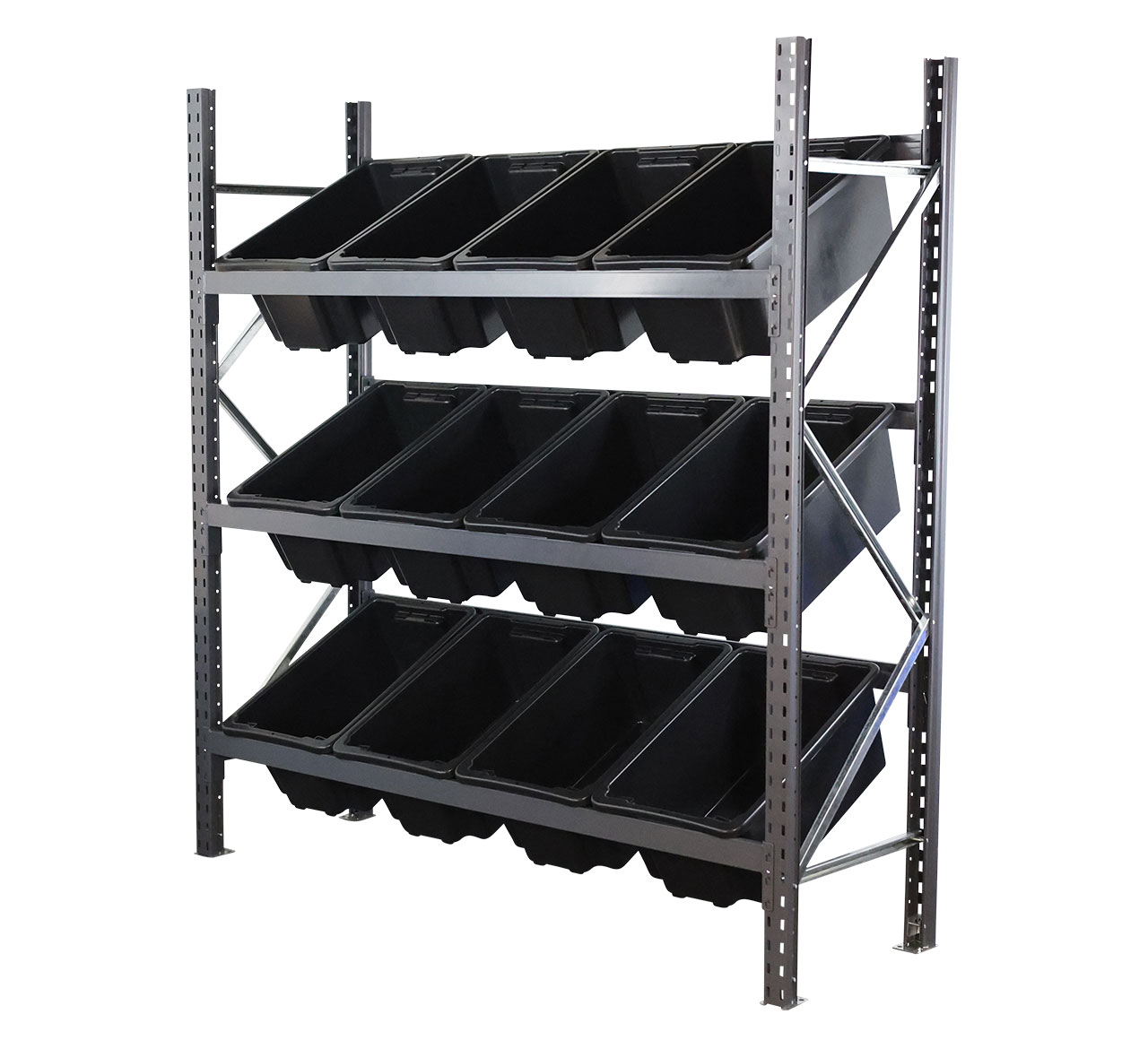 STACKRACK® 52L x 12 Black TUFFTOTE® Bins STACKRACK® 52L x 12 Black TUFFTOTE® Bins