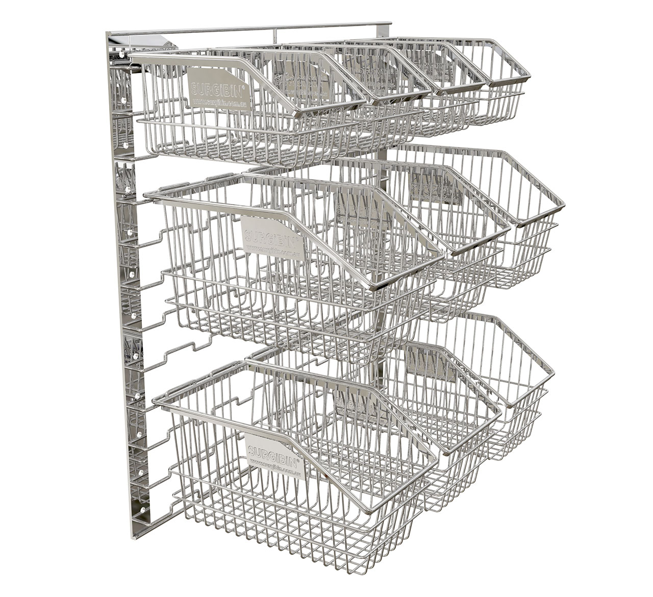 SURGIBIN® Wire Louvre Panel with Wire Bins SURGIBIN® Wire Louvre Panel with Wire Bins