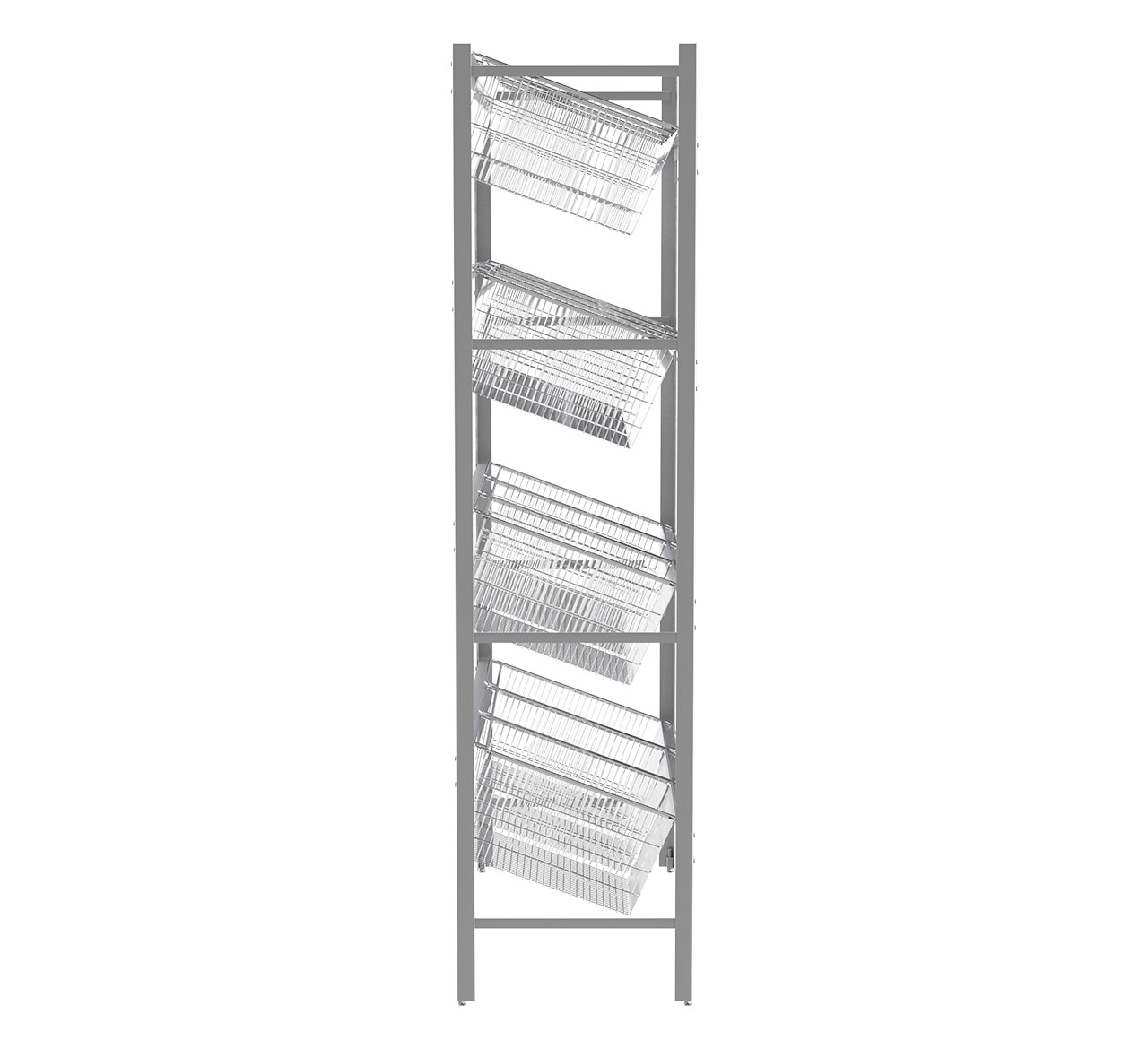 Website Bulk Basket Rack-Series 2: Side View Website Bulk Basket Rack-Series 2: Side View