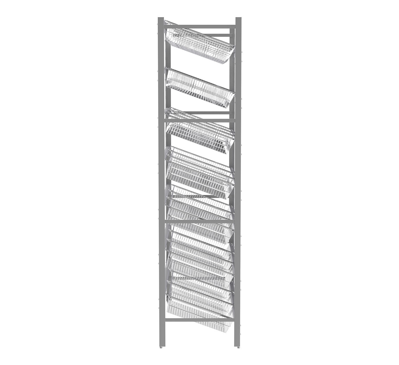 Bulk Basket Rack-Series 4: Side View Bulk Basket Rack-Series 4: Side View