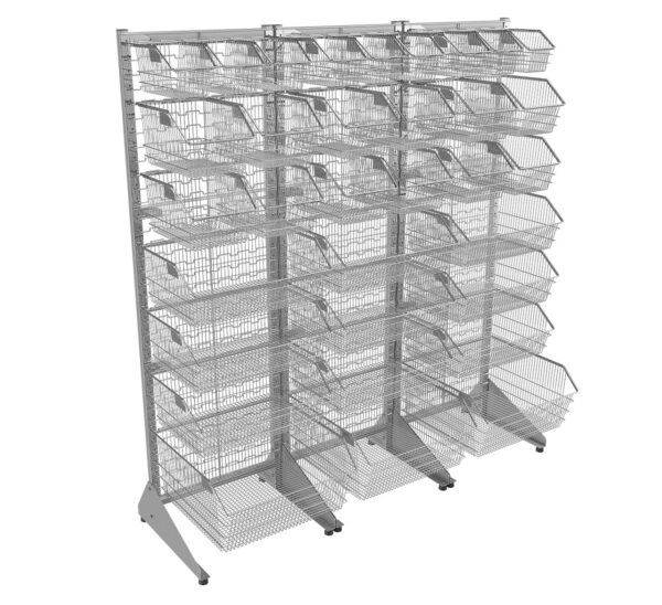 Wire Rack Bins Freestanding Wire Bin Rack | Krosstech