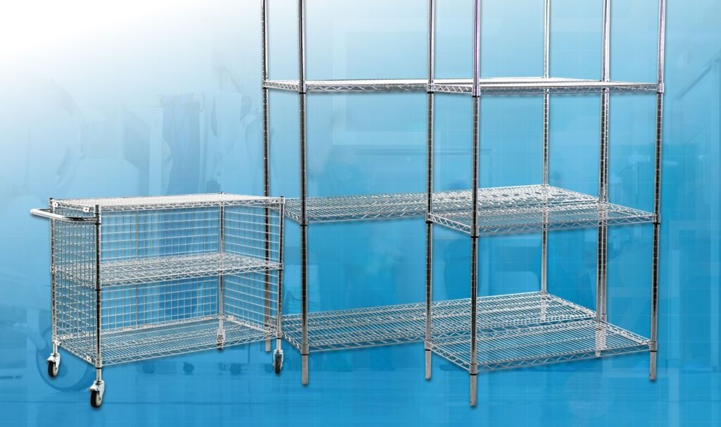 SURGISPAN®,Wire Shelving System,Wire Shelving,Nickel Chrome Shelving